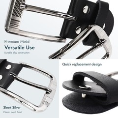 2 pieces belt buckle men, belt buckles for men leather, belt buckle…