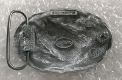 RATHER BE FISHING JUMPING FISH BASS TROUT FISHERMAN BELT BUCKLE MADE IN USA 1988