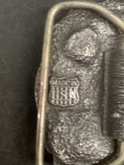Durango & Silverton High Line Steam Locomotive Train C + J Belt Buckle 1986 USA