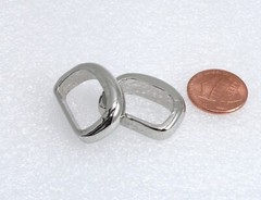 New 3/4&Prime; 20mm belt or handbag strap keeper(#34B) for woman silver color finish
