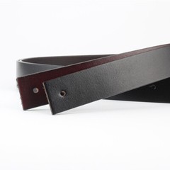 No Buckle Men Snap Strap Belt Full Leather No Buckle