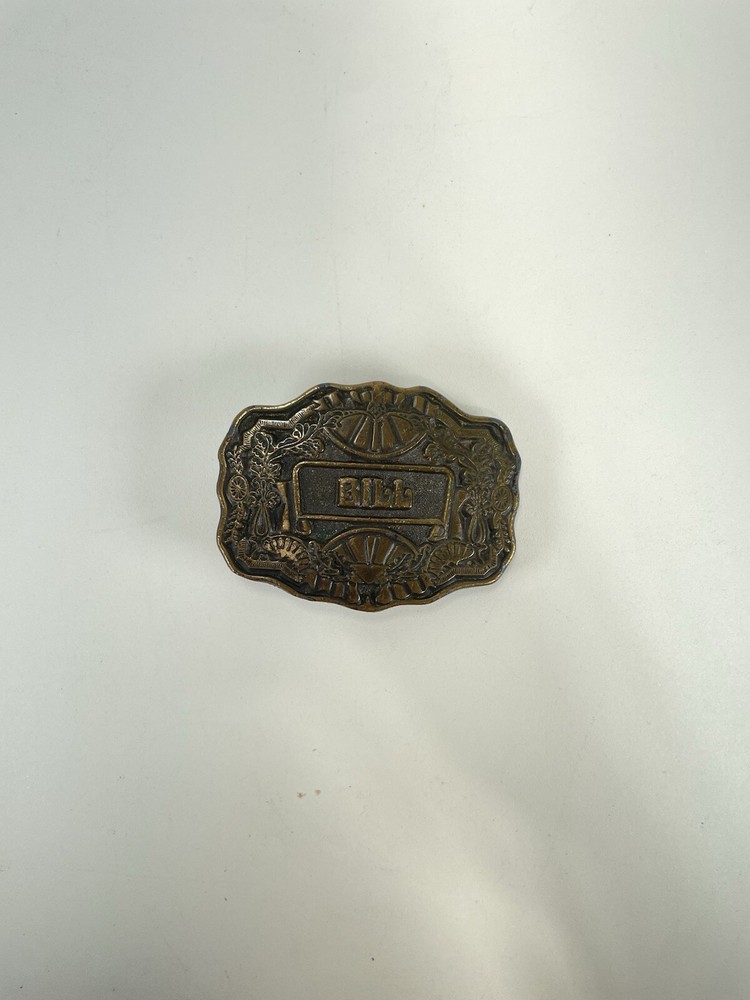 Vintage Oden Inc. Metal Heavy Belt Buckle Personalized With Name “Bill »