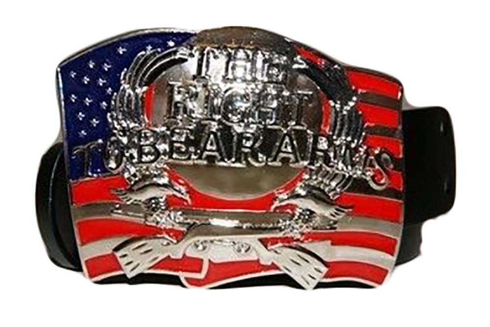 USA American Right To Bear Arms Eagle Rifles Gun Rights Flag Metal Belt Buckle