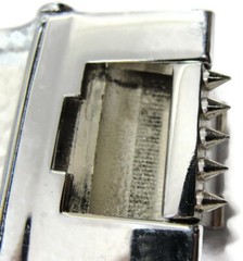 Men&rsquo;s Automatic Belt Buckle Silver Tone & Black Fashion