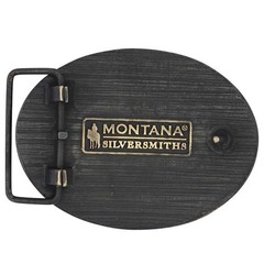 Montana Silversmiths Attitude Filigree Initial M Western Oval Belt Buckle