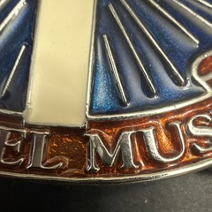 Gospel Music Cross Blue Orange Metal Belt Buckle 2451