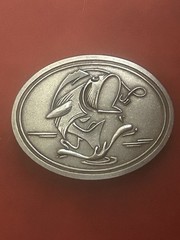 Bev Buckle Original Gone Fishing Beverage Holding Belt Buckle Made in the USA