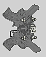 Skull Belt Buckles Black Bling Style Metal Vintage Halloween Gun Pirate Skeleton