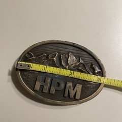HMP DRENNEN, W. VA. October 1985 Made In USA BELT BUCKLE BRASS