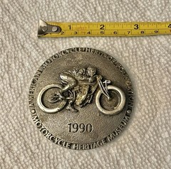 RARE NOS 1990 Belt Buckle Motorcycle Heritage Museum Commemorative Collectible