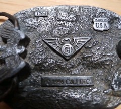 Tow Truck Operator Belt Buckle Made USA 1996 C&J Inc Pewter Metal