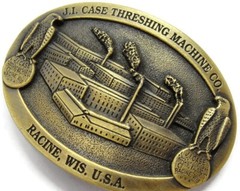 Vintage Belt Buckle J.J. Case Threshing Machine Racine Wisconsin USA Ltd Edition