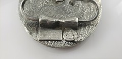 1991 Enamel Eagle Oval Siskiyou-Bergamot Metal Buckle