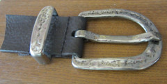 Oversized Artisan Hammered Metal Belt Buckle 2.75&Prime; L x 2.25&Prime; H