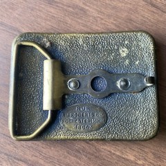 Vintage RJ Roberts Co. Belt Buckle Chevrolet Car Logo RJR Rochester Michigan