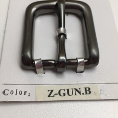 Metal Belt Buckle Gun Metal Tone Prong Pin DIY Leather Crafts