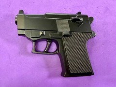 Gun Handgun Pistol Figural Cutout Novelty Mag Cosplay Black 5&Prime; Belt Buckle