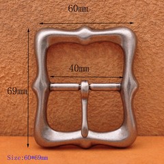 Solid Antique Silver Center Bar Pin Belt Buckle Fits 40mm DIY Leathercraft Belts