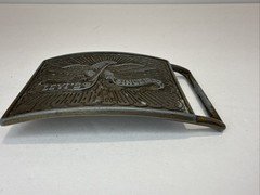 1970s-80s vintage LEVIS belt buckle BRASS america EAGLE usa WESTERN cowboy
