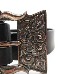 King Baby Engraved Scroll Garrison Concho Buckle Size 34 Silver .925