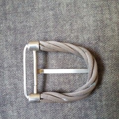 Vintage cool twisted round silver chain Belt Buckle women&rsquo;s or men&rsquo;s
