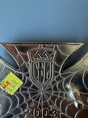 Vintage 2003 West Coast Choppers Belt Buckle Jesse James Iron Cross Enamel WCC