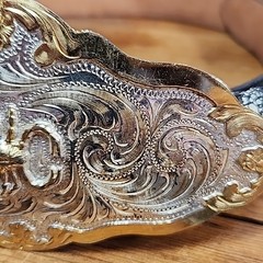 Scorpion Buckle Western Cowboy Style Hebilla Alacrán Vntg Silverplated