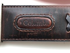 Columbia Mens 36/90 Reversible Leather Belt Brown Braid to Smooth Black Twist