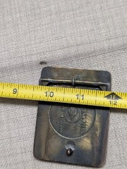 vintage CATTLE COUNTRY belt buckle BRASS cargill COW nutrena WESTERN cowboy