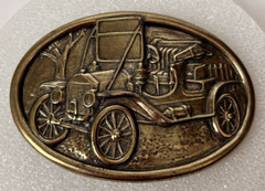 Antique Car Avon Vintage Model T Brass Automobile Vehicle Belt Buckle