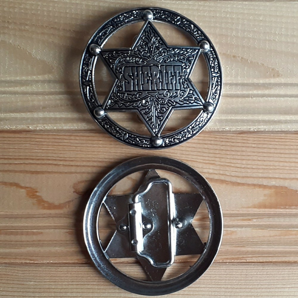 Sheriff Star cowboy western country belt buckle