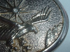 VINTAGE EAGLE IN FLIGHT METAL BELT BUCKLE