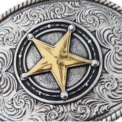 Lone Star Belt Buckle Sheriff Badge Men Women Rodeo Western New Big Texas Style
