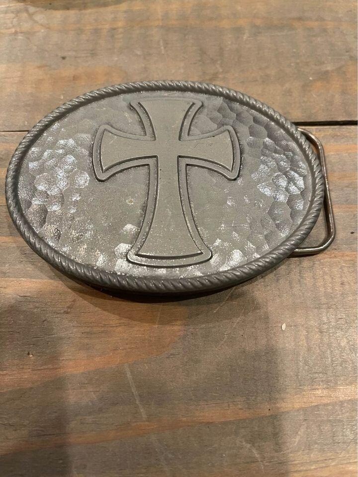 Great American Products Gray Colored Cross Belt Buckle