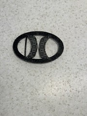 HURLEY Intl Clothing Co Vintage metal cut out logo Belt Buckle , Lead Free!