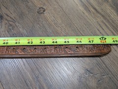 Vintage ~ John Wayne Hand Tooled Leather Belt w/ Solid Brass JW American Buckle