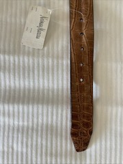 Martin Digman American Alligator Skin Belt, Tan Size 34
