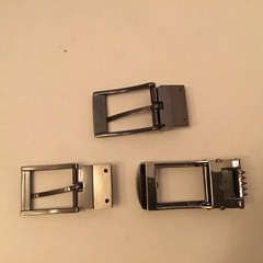 Belt Buckle Lot of 3 Silver/Grey Toned – Great For Belt Creators