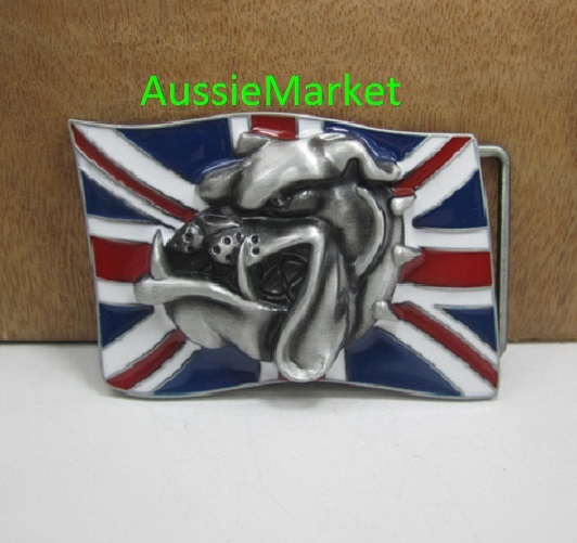 1 x mens ladies belt buckle uk flag union jack british bulldog england jeans dog