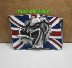 1 x mens ladies belt buckle uk flag union jack british bulldog england jeans dog