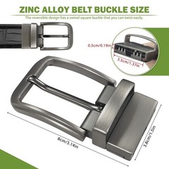 Chihutown 1 3/8&Prime; (35mm) Classic Reversible Belt Buckle, Need No F, Matte Grey