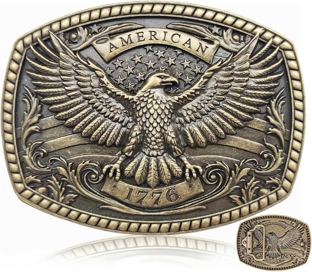 Western Belt Buckle for Men Women – 2026 NEW Eagle Belt Buckles Men Cowboy Belts