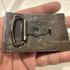 WELLS FARGO & CO Express Train BELT BUCKLE FIELD TELEGRAPH 1877