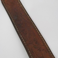 Vintage Tony Lama German Silver Belt Buckle and leather Belt