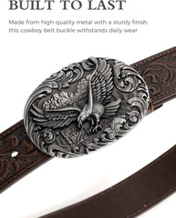 Western Style Belt Buckle 1.5 Inch Cowboy Cowgirl Buckles for Men & Women Replac