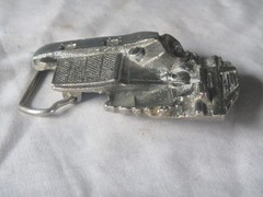 trucker semi tractor trailer truck pewter belt buckle