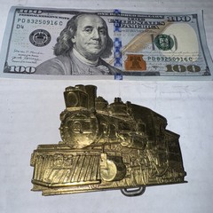 583 Locomotive Engine RAILROAD BELT BUCKLE Rare Free Shipping