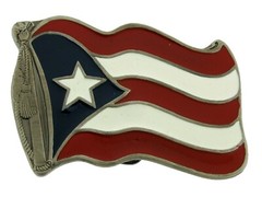 belt buckles lot 6 pieces Closeout Wholesale puertorriquena Puertorriqueno Flags
