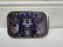 Tattoo Johnny Men haunted rockabilly LICENSED pirate Belt Buckle,Y2K| 4inX2.5in