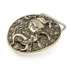Taurus german silver belt buckle, Taurus Bull Horoscope Astrological Zodiac Sign